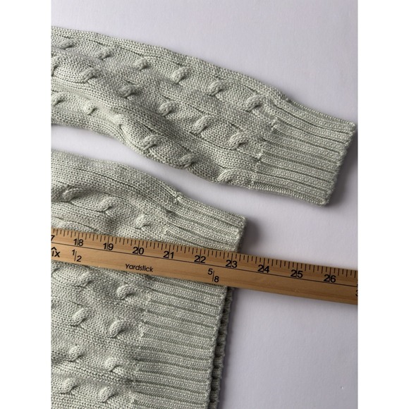 NWT Ralph Lauren Sport Women's V Neck Cable Knit Sweater Cotton Pony Size L - Picture 6 of 10